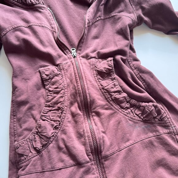 Sloan Essentials Red Purple Hooded Long Sleeve Sweater Jacket Zip Front sz XS - Picture 5 of 10